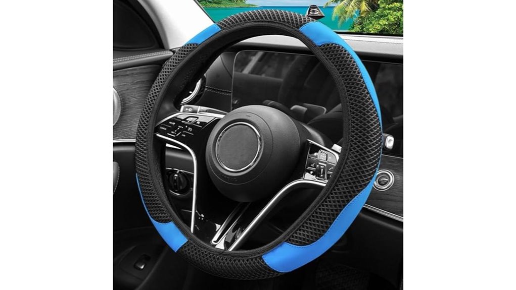 elastic breathable microfiber steering wheel cover