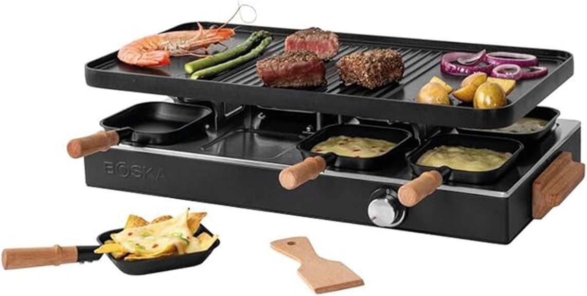 electric 8 person raclette grill