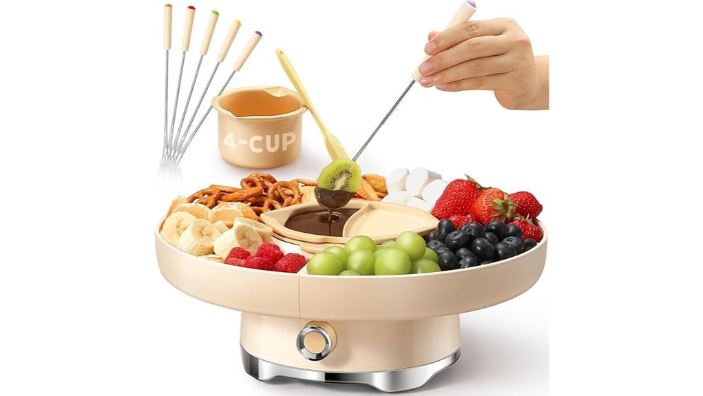 electric chocolate fondue set