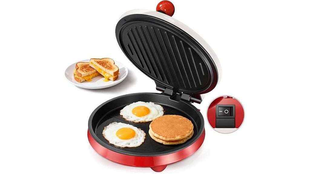 electric griddle and panini press