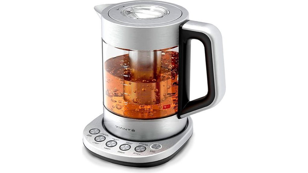 electric kettle with infuser