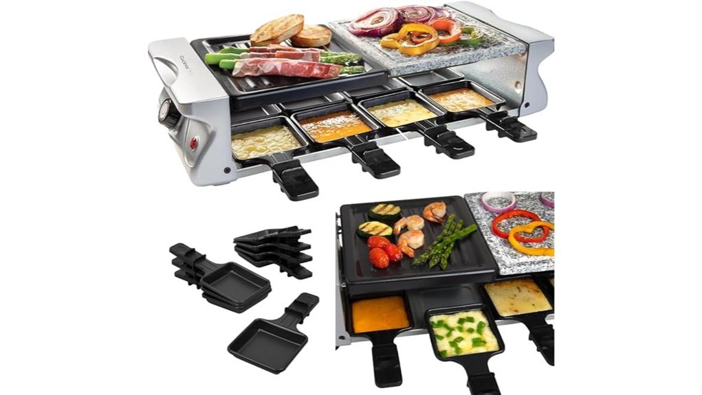 electric nonstick stone raclette