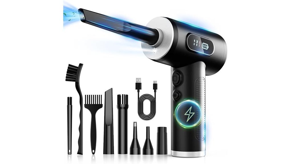 electric rechargeable 3 gear led duster