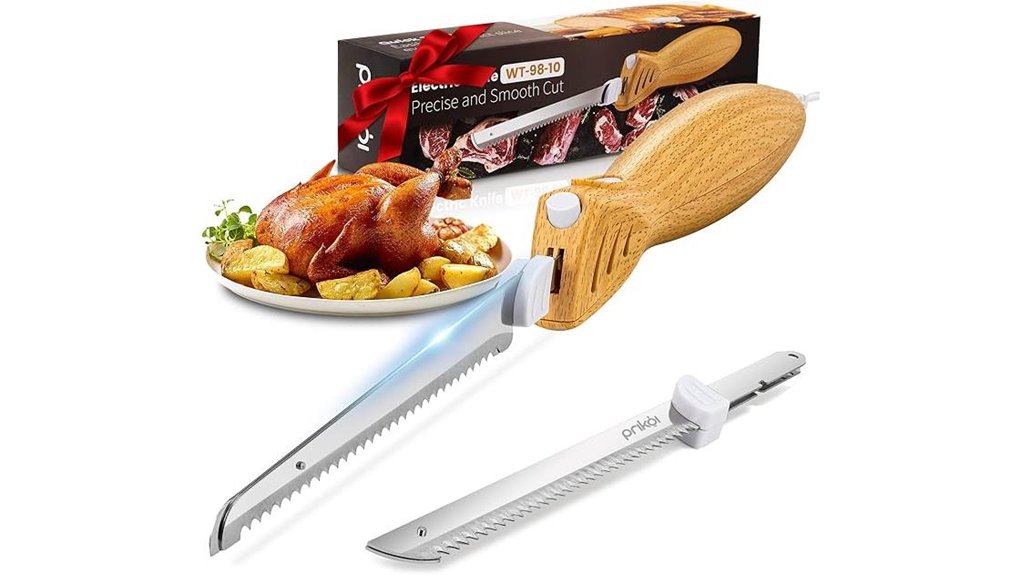 electric serrated dual blade knife