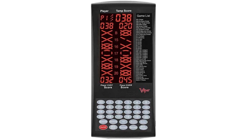 electronic 8 player dartboard scorer