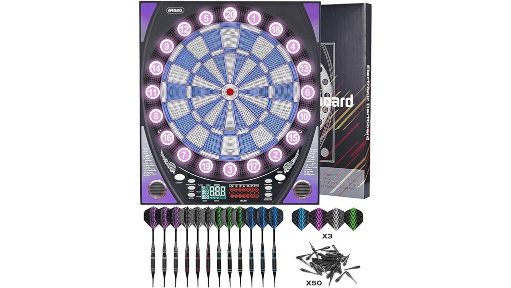 electronic bright score soft tip dartboard