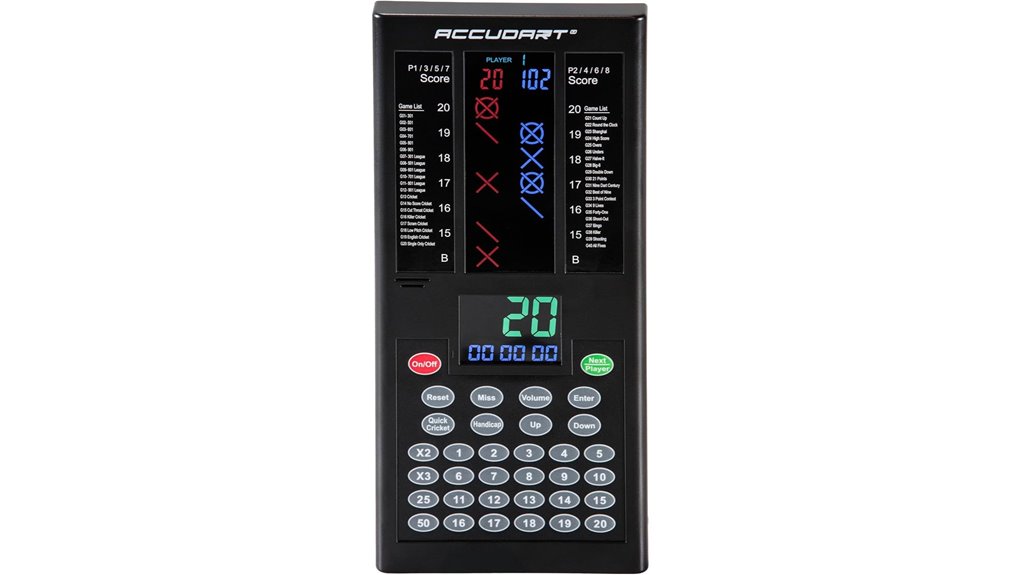 electronic dart game scorer