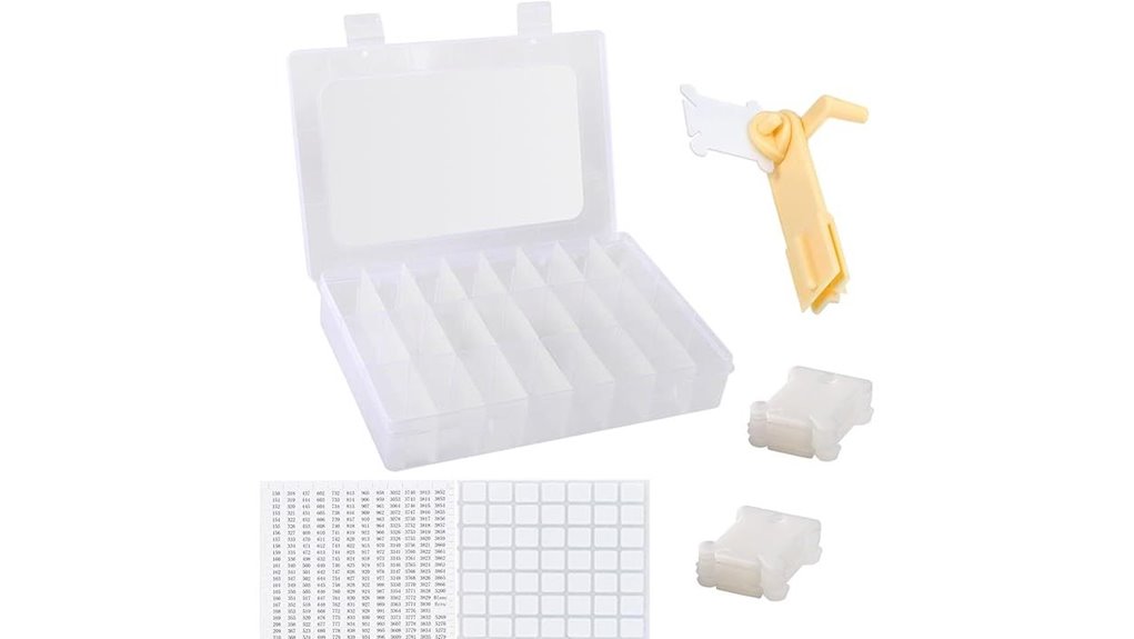 embroidery floss bobbin organizer box