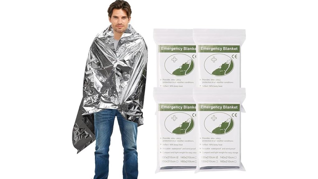 emergency mylar thermal blankets pack