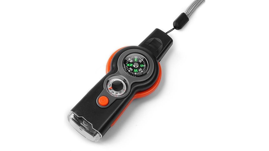 emergency outdoor whistle with lanyard
