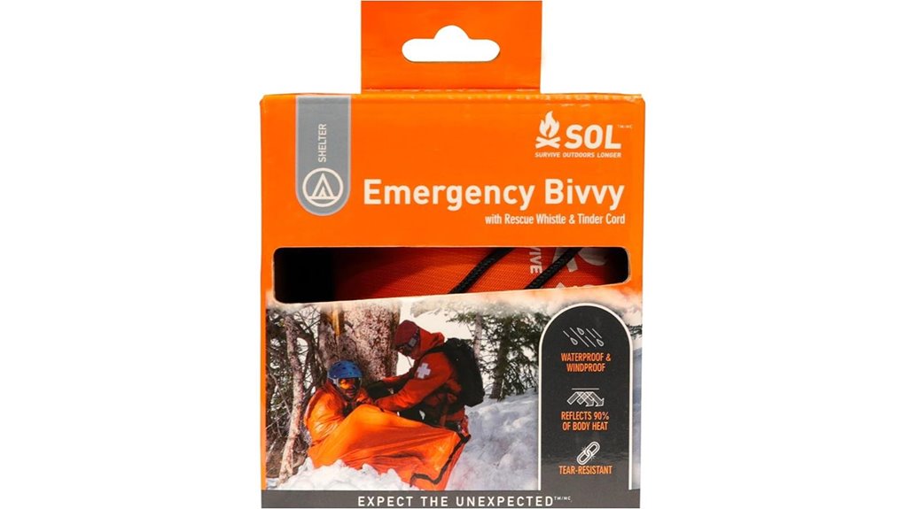 emergency survival bivvy with whistle
