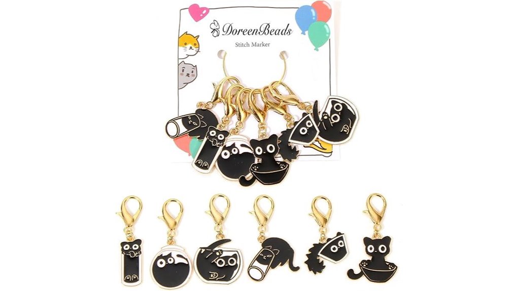 enamel knitting and crocheting markers