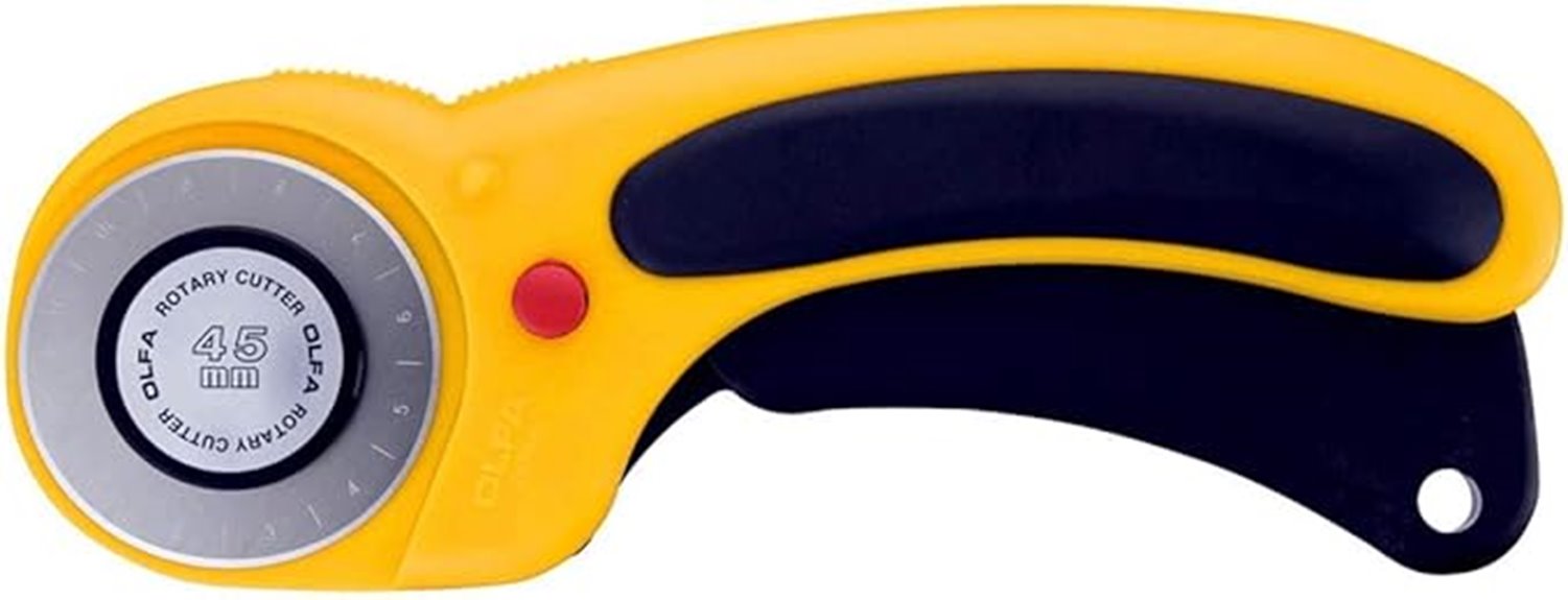 ergonomic 45mm rotary fabric cutter