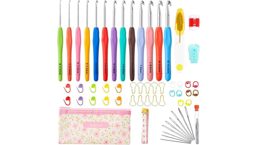 ergonomic 67 piece crochet set