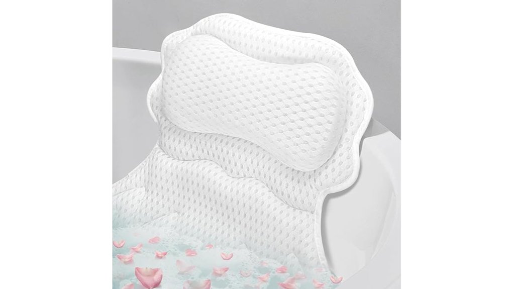 ergonomic breathable bath pillow