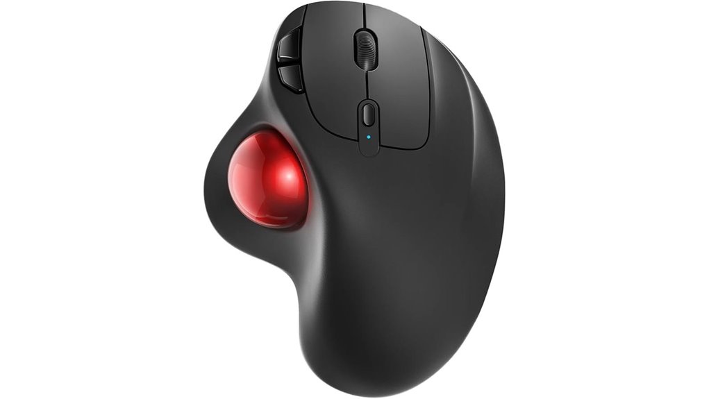 ergonomic rechargeable thumb trackball