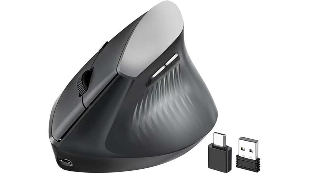 ergonomic rechargeable vertical mouse