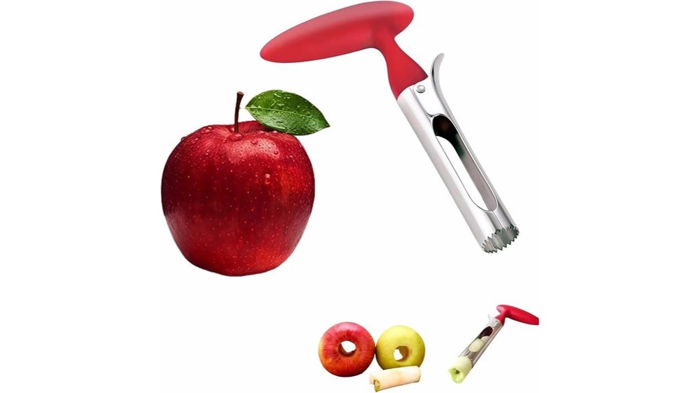 ergonomic stainless steel apple corer