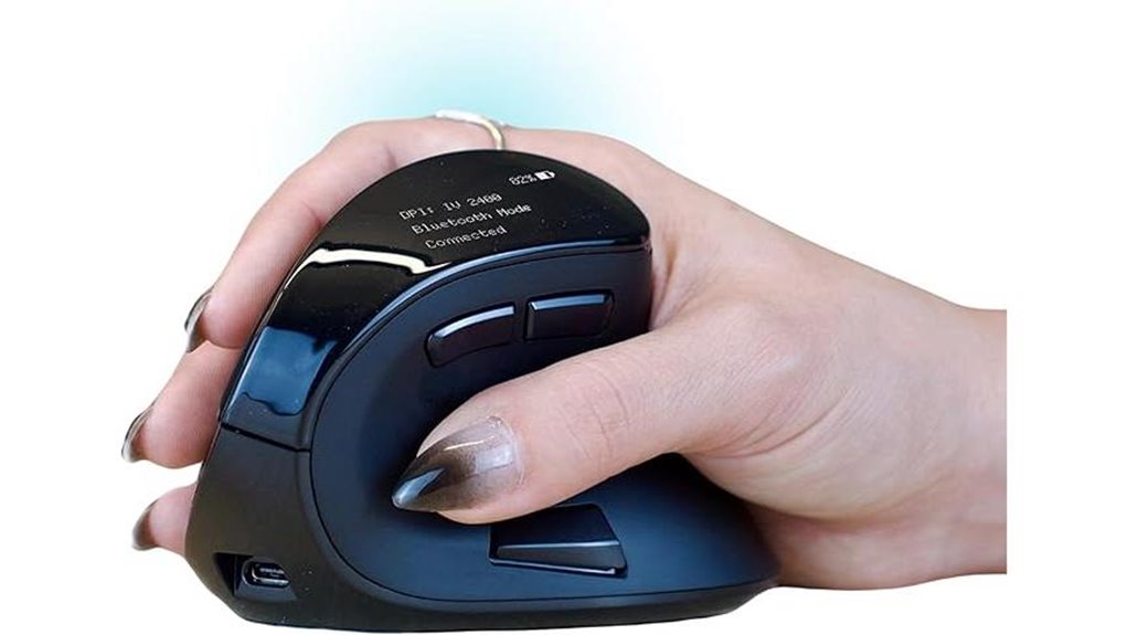 ergonomic vertical wireless mouse