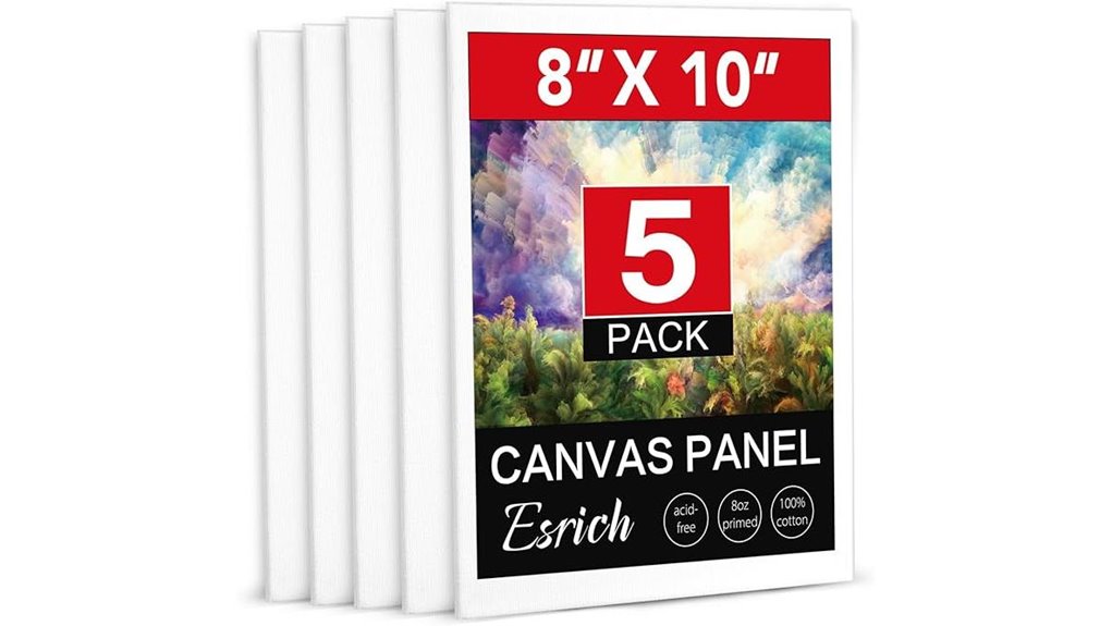 esrich 8x10 cotton primed canvas boards