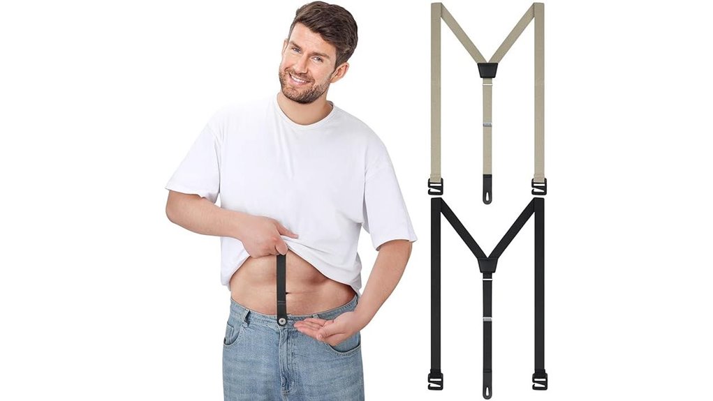 eurzom men hidden undershirt suspenders