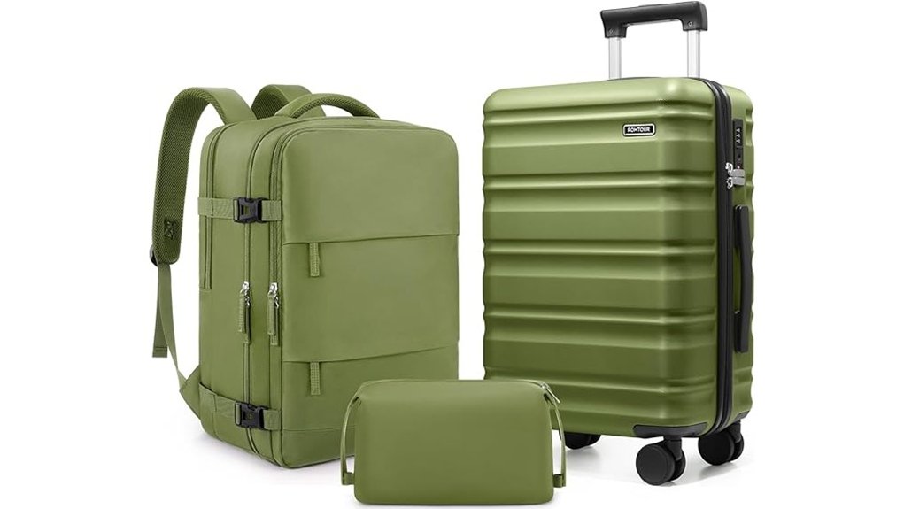 expandable 3 piece hardshell spinner set