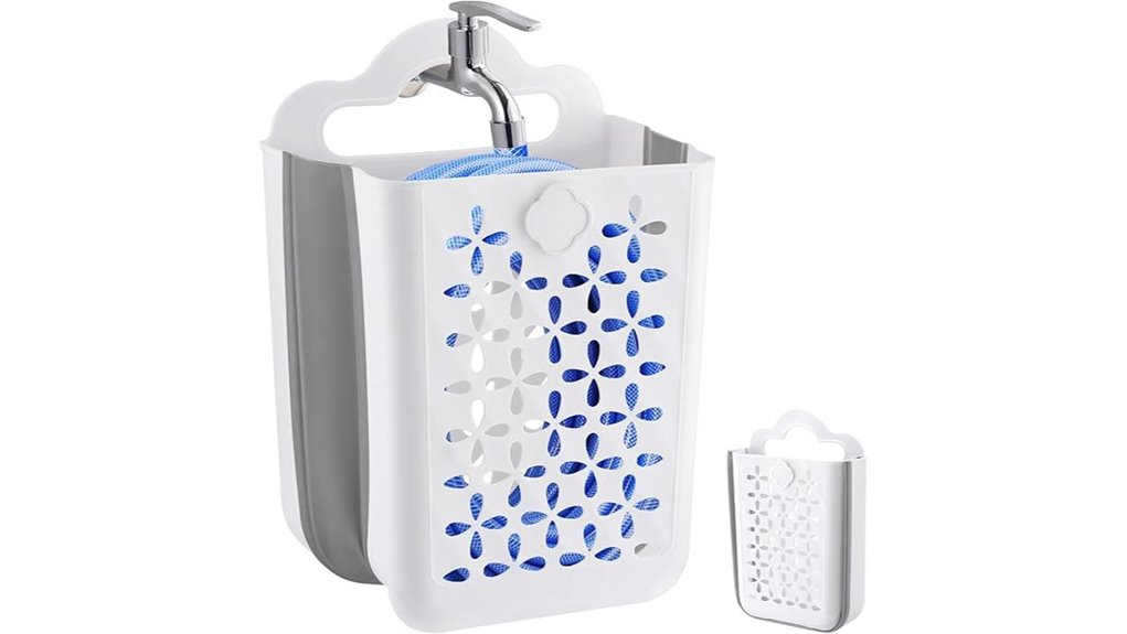 expandable self draining hose container