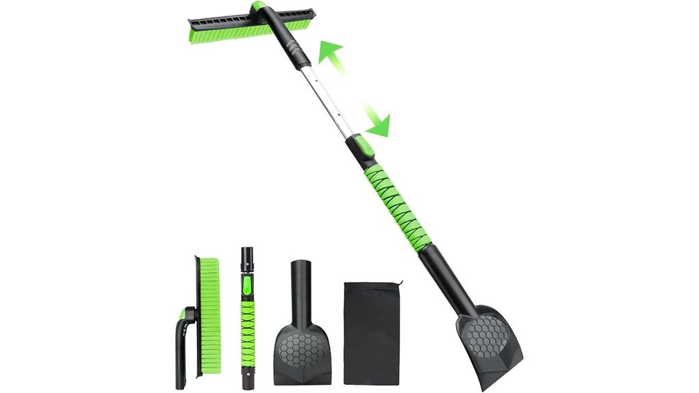 extendable 3 in 1 ice scraper