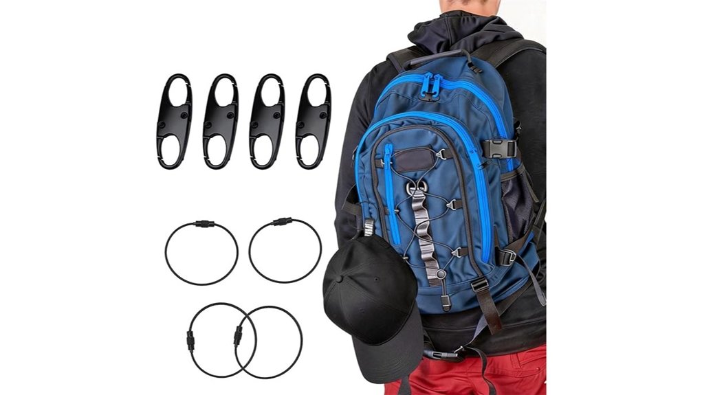 extendable anti theft zipper clips