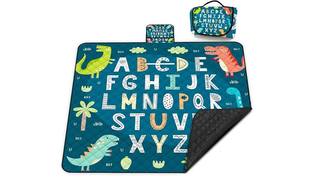 extra large blue waterproof picnic blanket