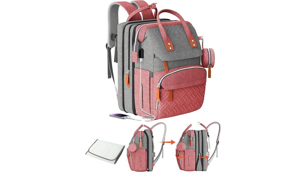 extra large expandable twin diaper backpack