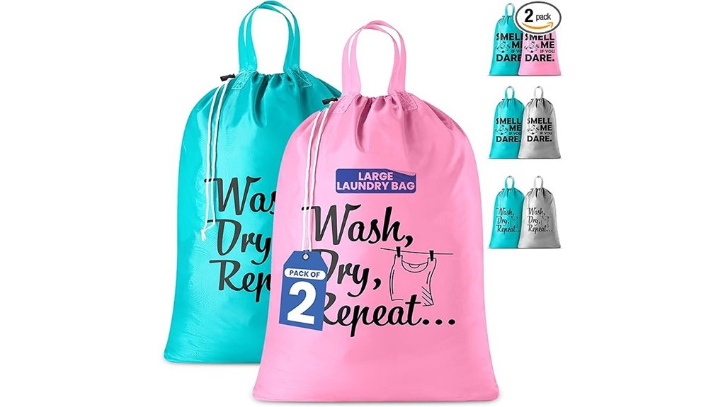 extra large pink teal laundry