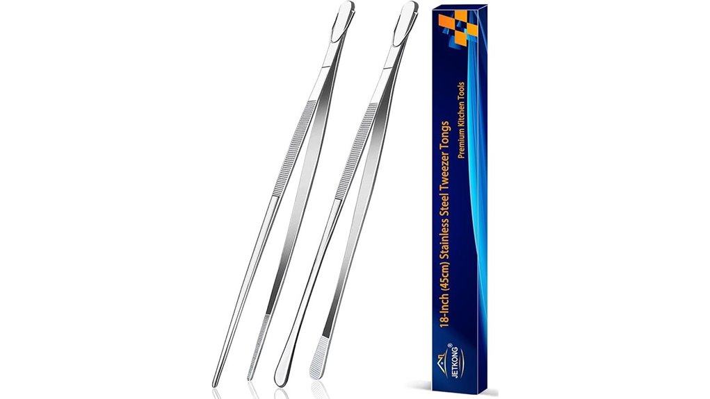 extra large stainless steel grill tongs
