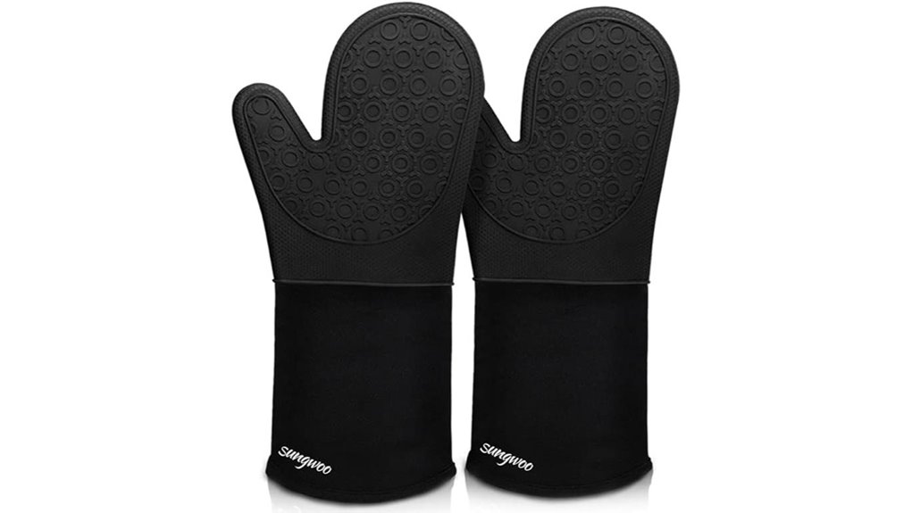 extra long 14 6 silicone oven mitts