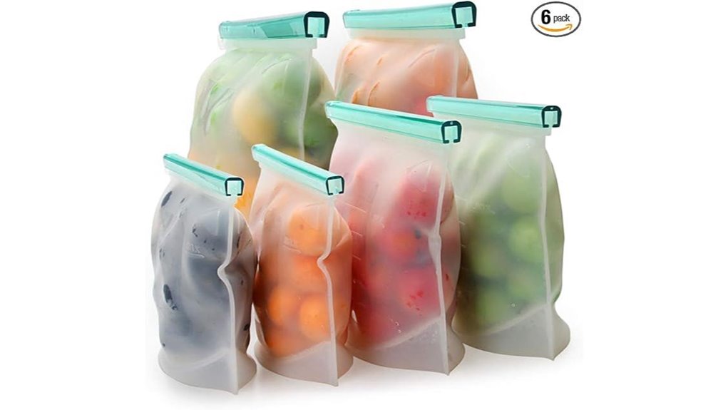 extra thick reusable silicone storage bags