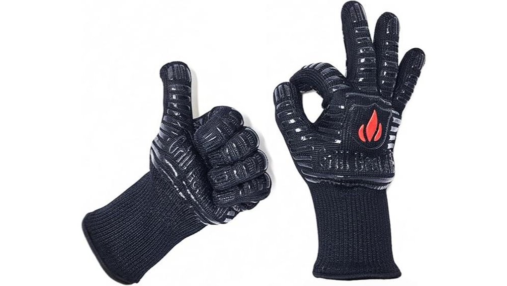 extreme heat resistant bbq gloves
