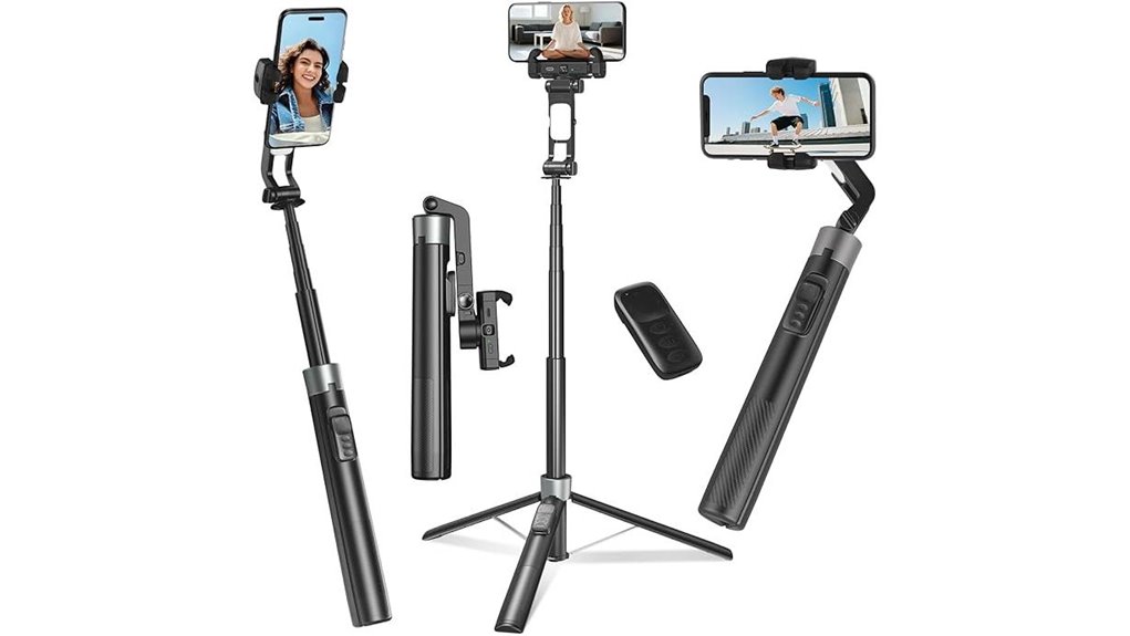 face tracking lighted gimbal stabilizer
