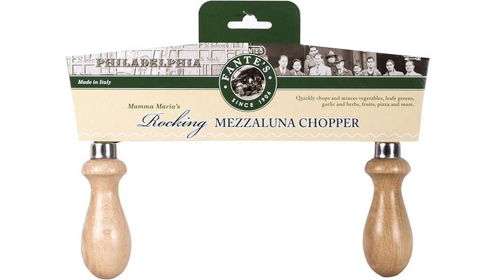 fantes beechwood handled mezzaluna chopper