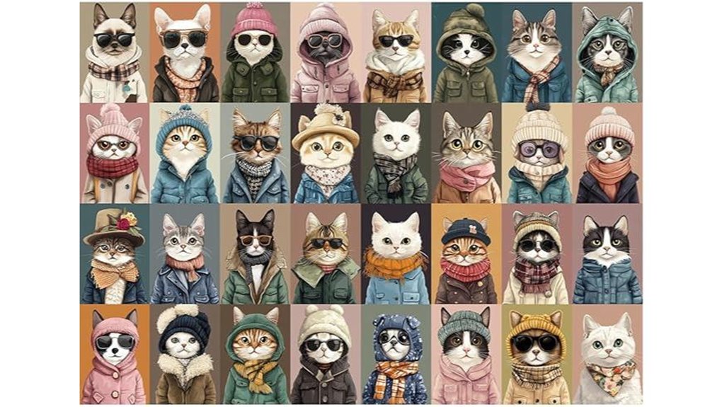 fashionable cats 1000 piece puzzle