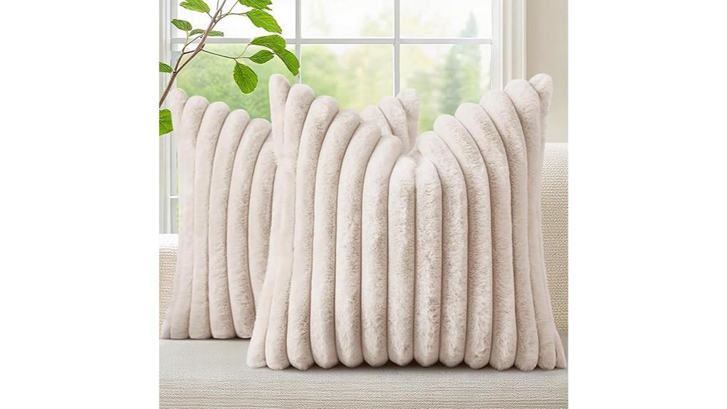 faux fur 18x18 pillow covers