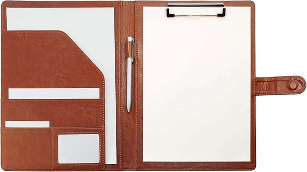 faux leather legal padfolio