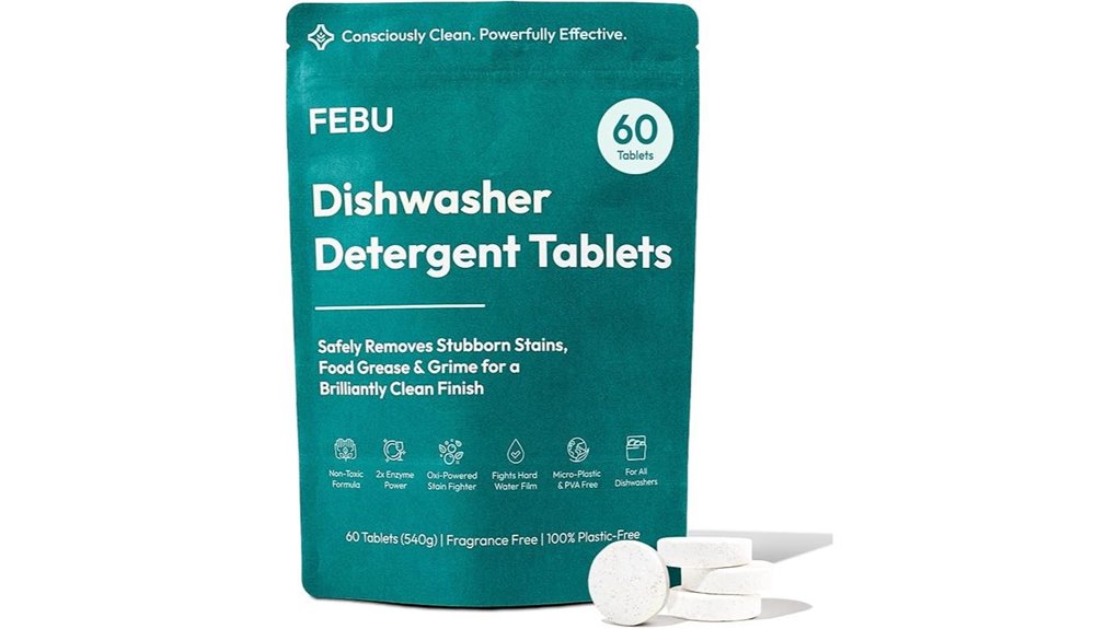febu unscented plastic free dishwasher tablets