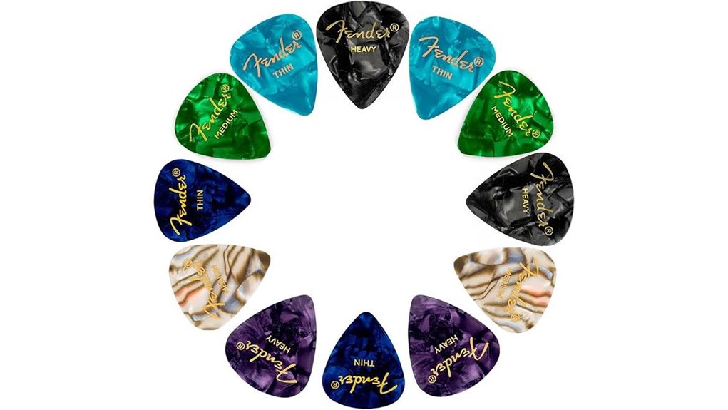 fender premium guitar pick sampler