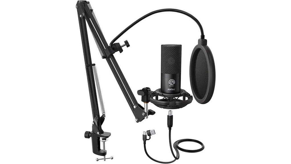 fifine t669 usb condenser microphone kit