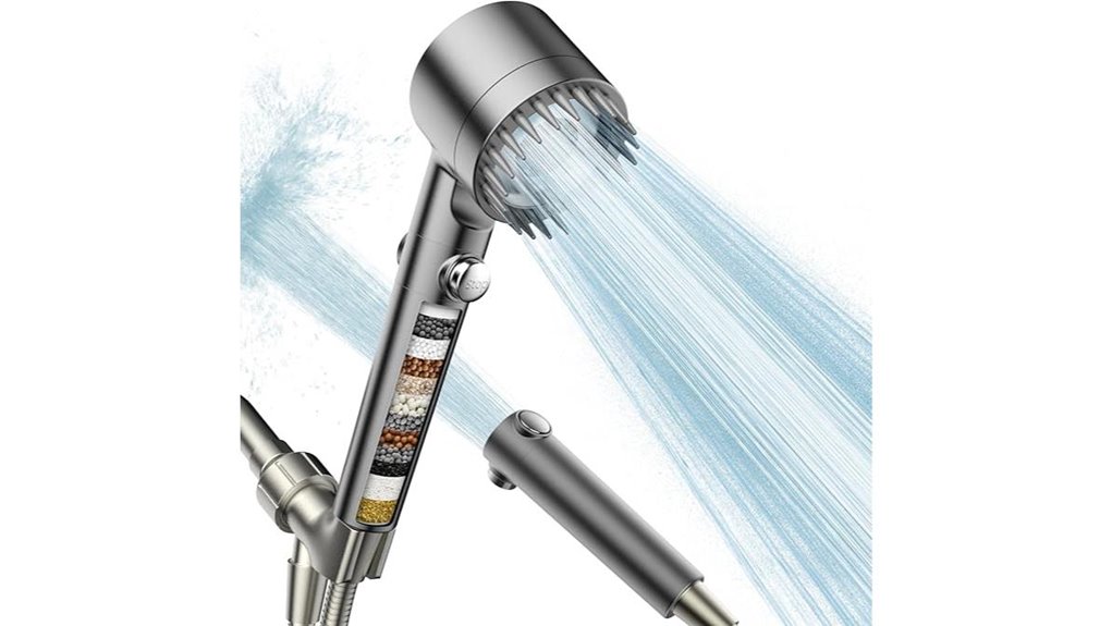 filtered high pressure handheld showerhead