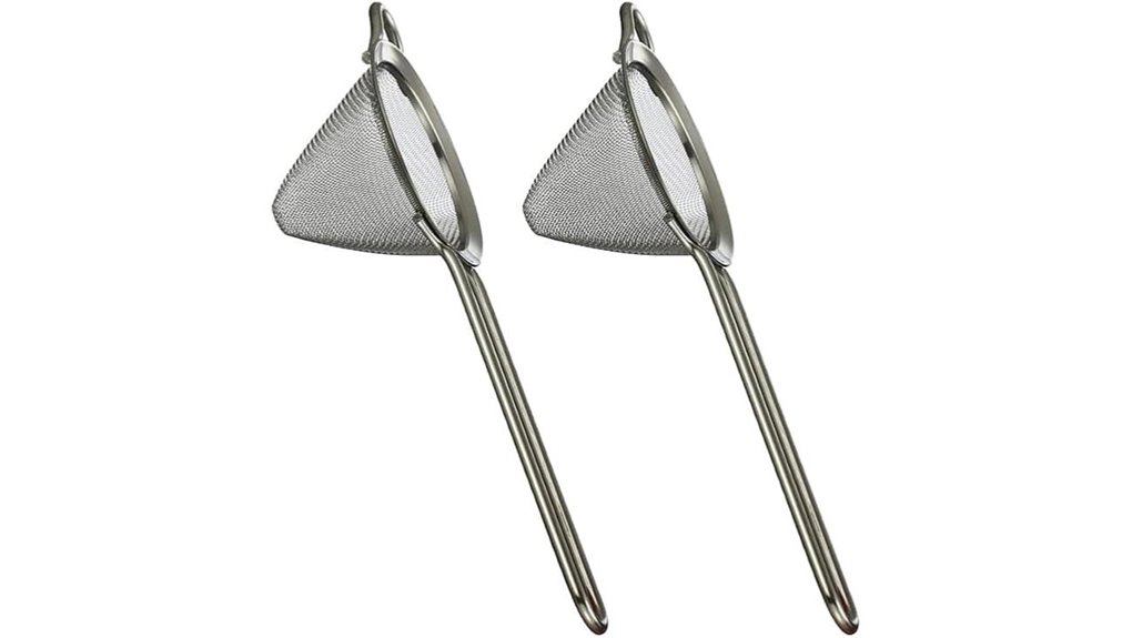 fine mesh cocktail strainer set 2 stainless steel