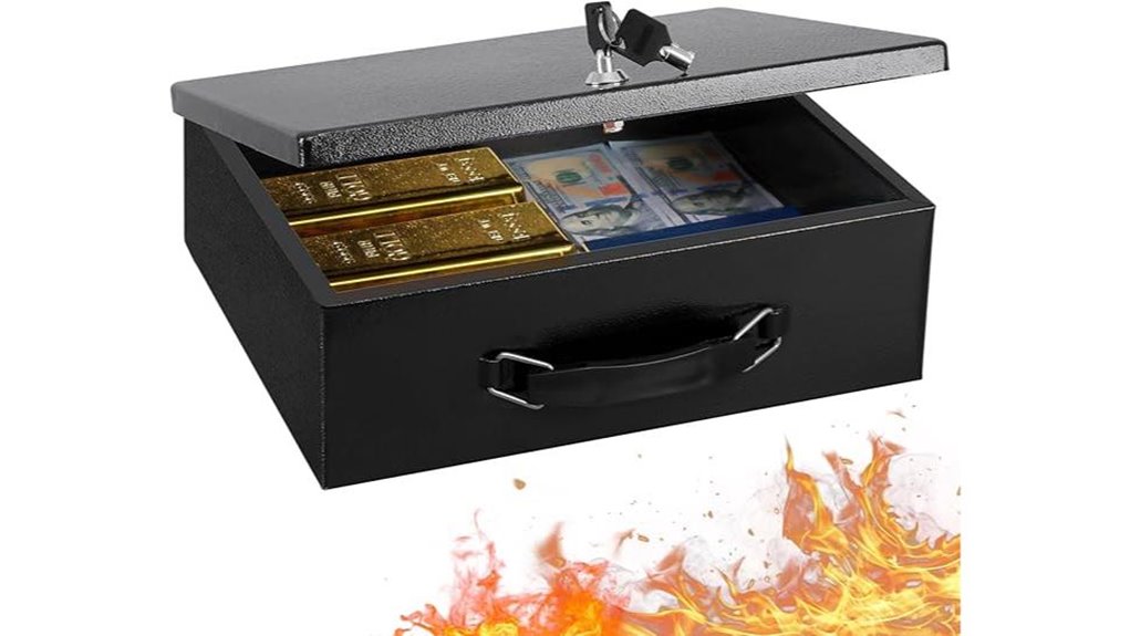 fireproof keyed document storage safe
