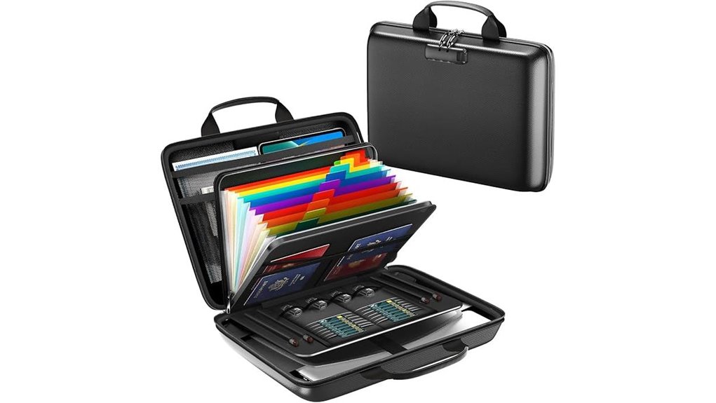 fireproof portable locking document box