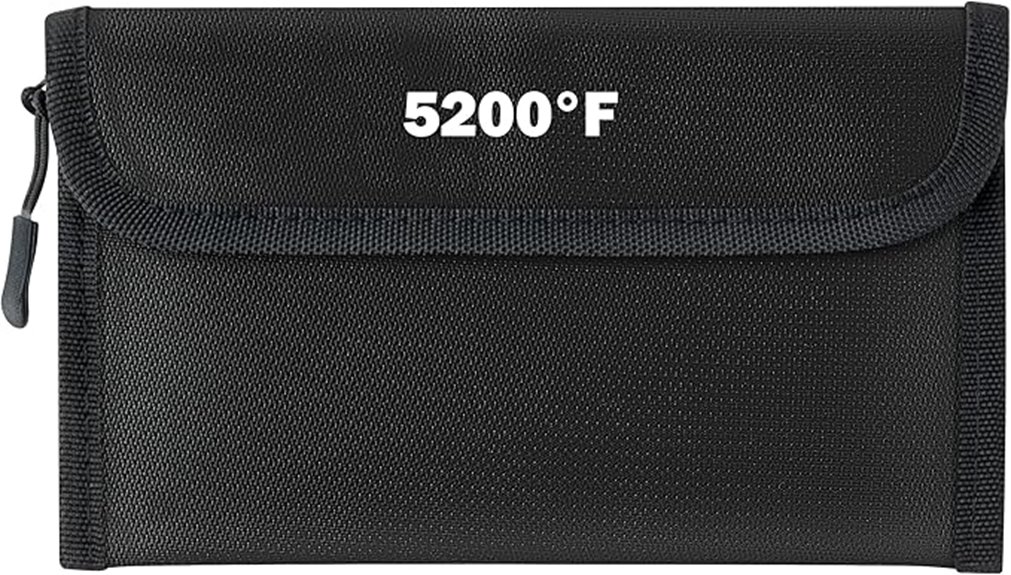 fireproof waterproof document pouch