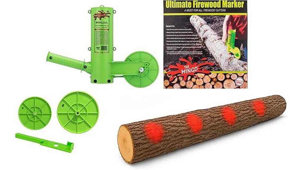 firewood measuring log holder
